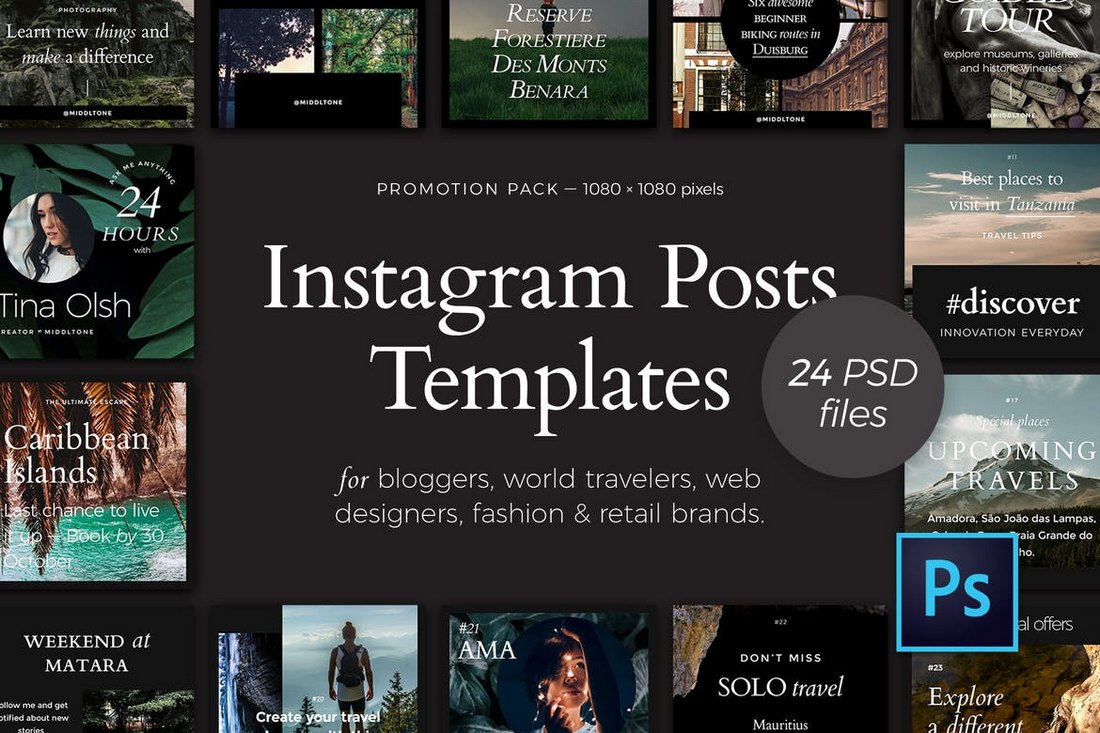 24 Instagram Posts Templates