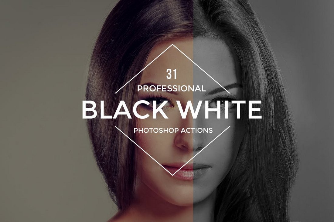 31 Black and White Photoshop Actions