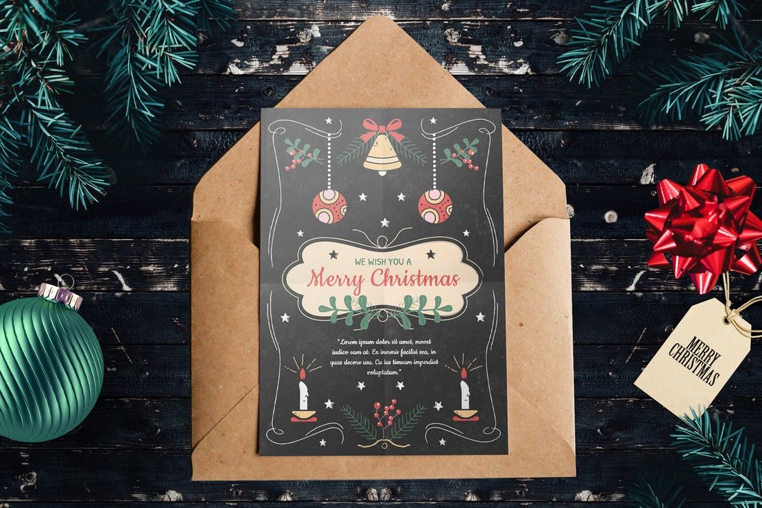 Modern Christmas Card Template