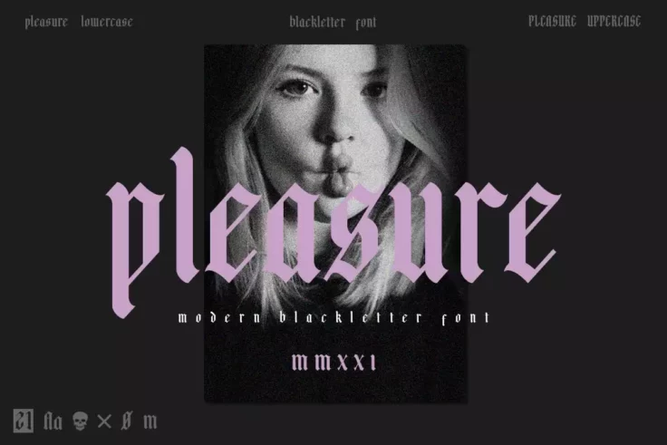 View Information about Pleasure Blackletter Font