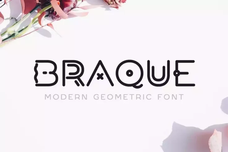 View Information about Braque Modern Geometric Logo Font