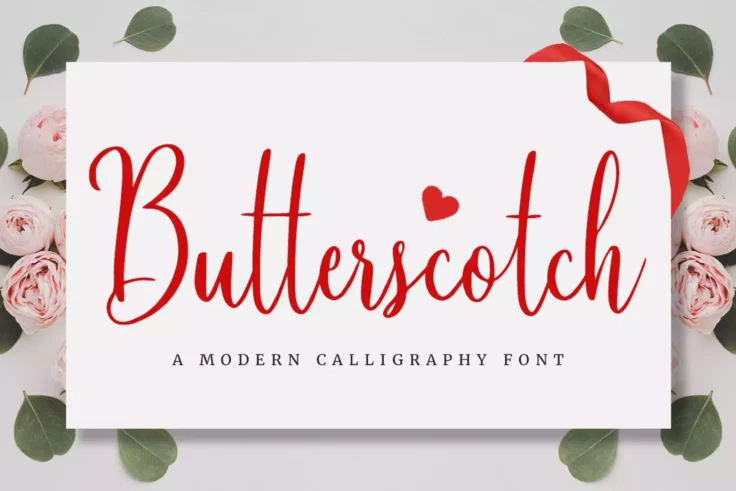 View Information about Butterscotch Adorable Cursive Typeface