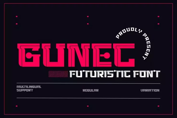 View Information about Gunec Technology Logo Font