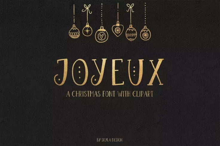 View Information about Joyeux Decorative Christmas Font